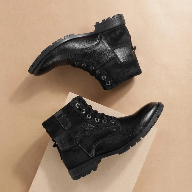 Men Black Casual Boots